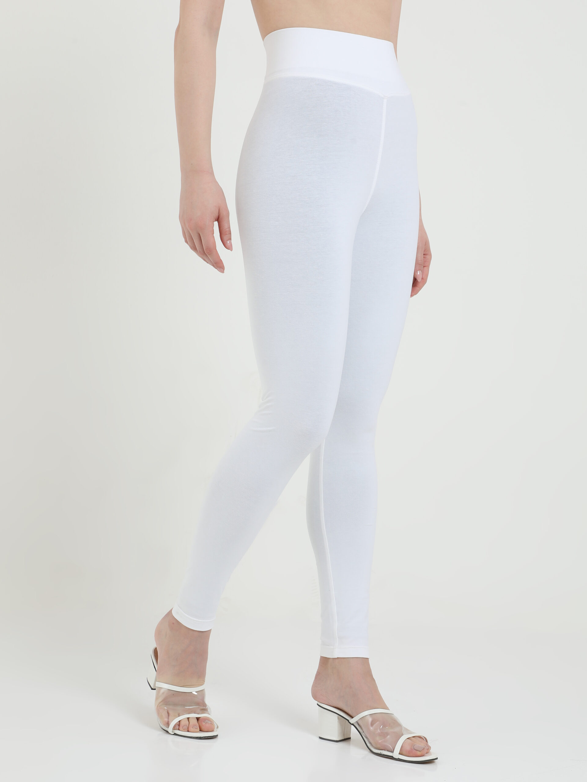 White leggings for women Compression pant high waist - Belore Slims