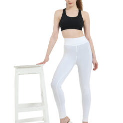 White leggings for women Compression pant high waist