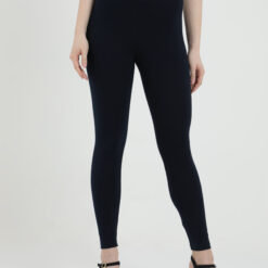 Navy blue leggings for women Compression pant high waist