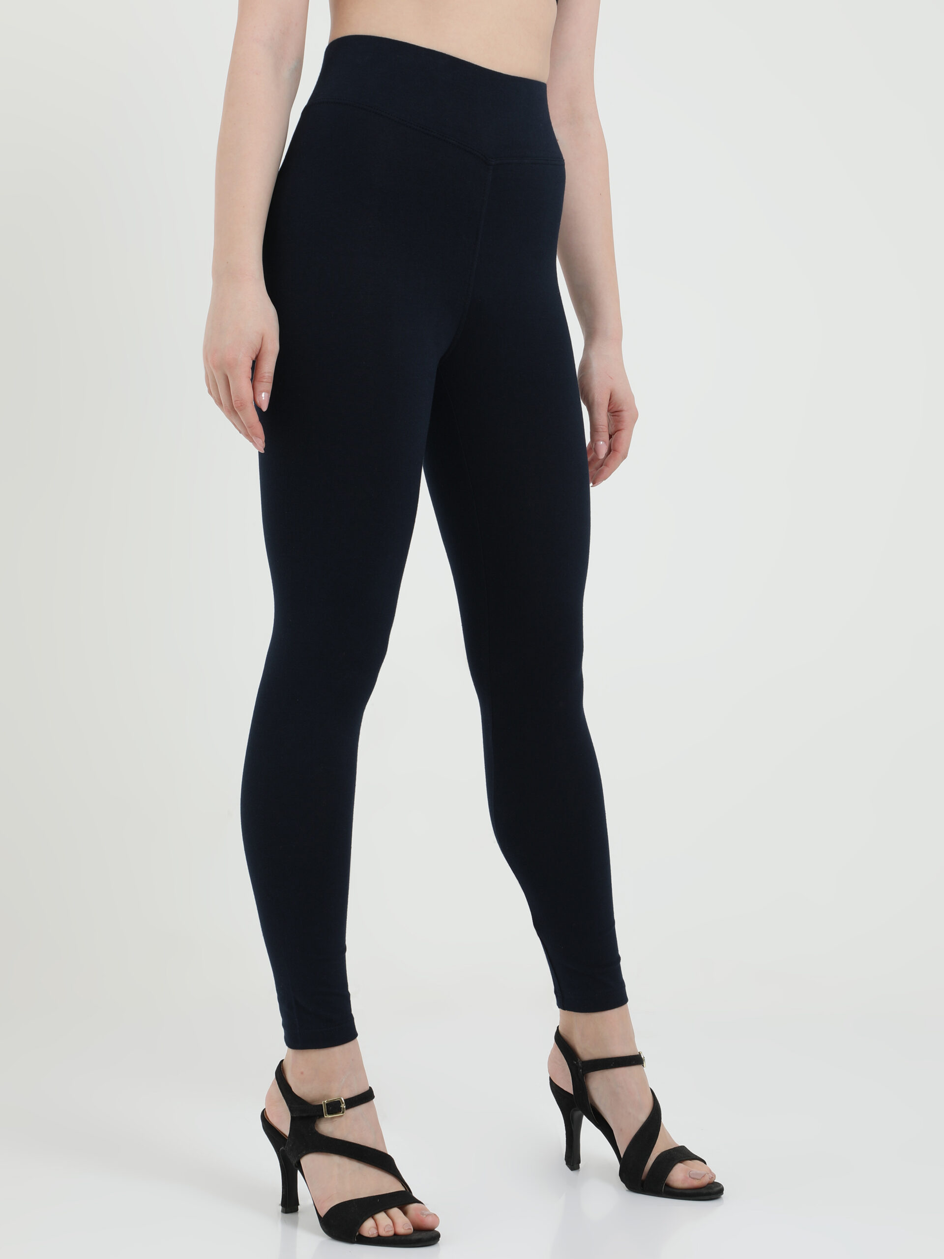 Navy blue leggings for women Compression pant high waist - Belore Slims