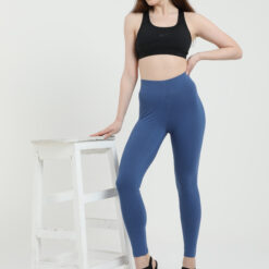 Indigo leggings for women Compression pant high waist