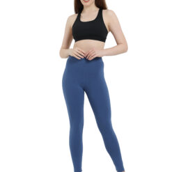 Indigo leggings for women Compression pant high waist