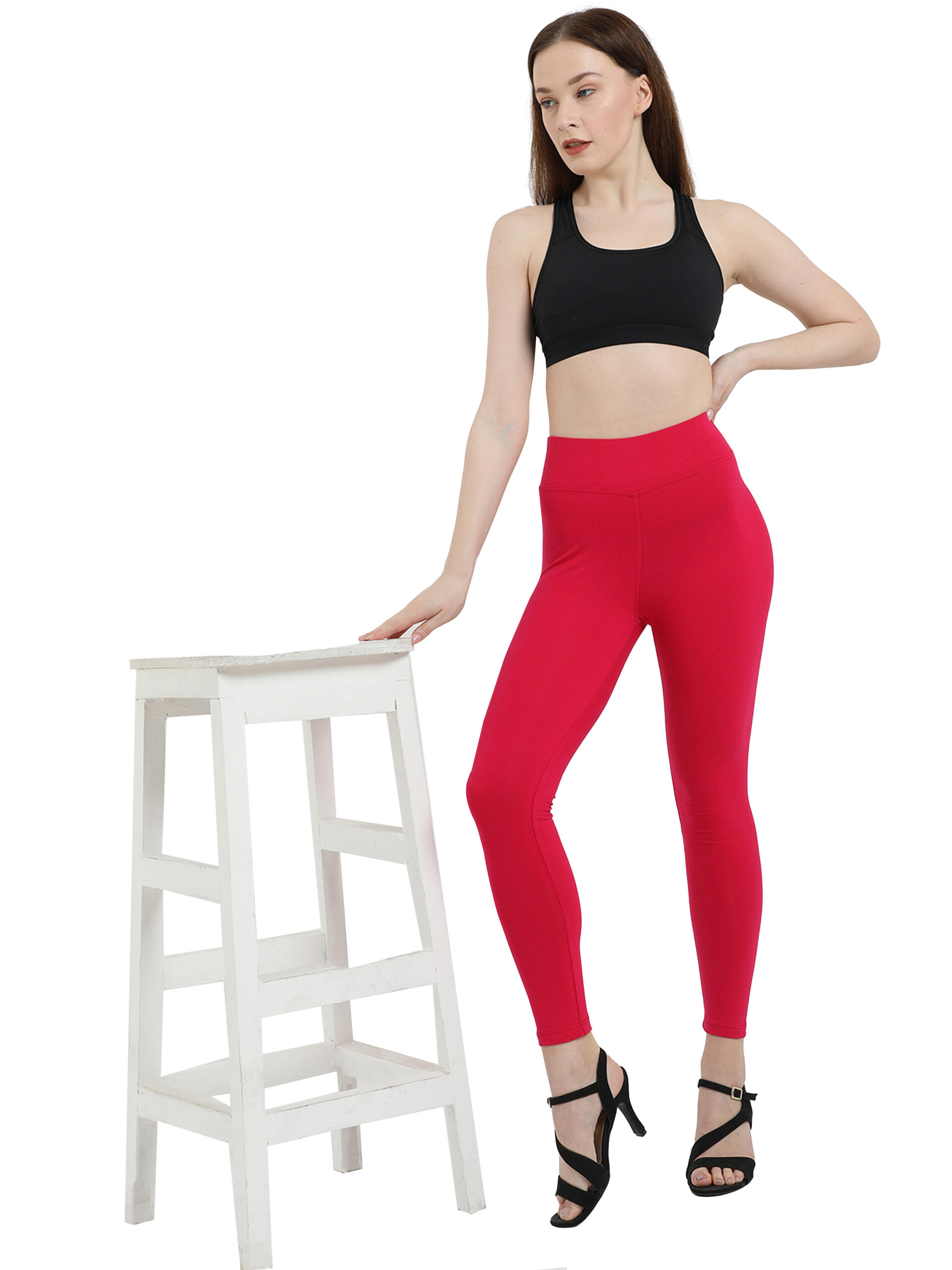 Peach leggings for women Compression pant high waist - Belore Slims