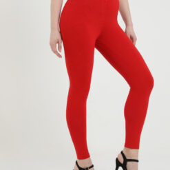 Red leggings for women Compression pant high waist