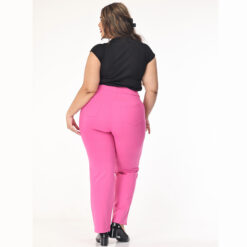 Pink trouser women – Plus size – Straight leg 2 back pockets