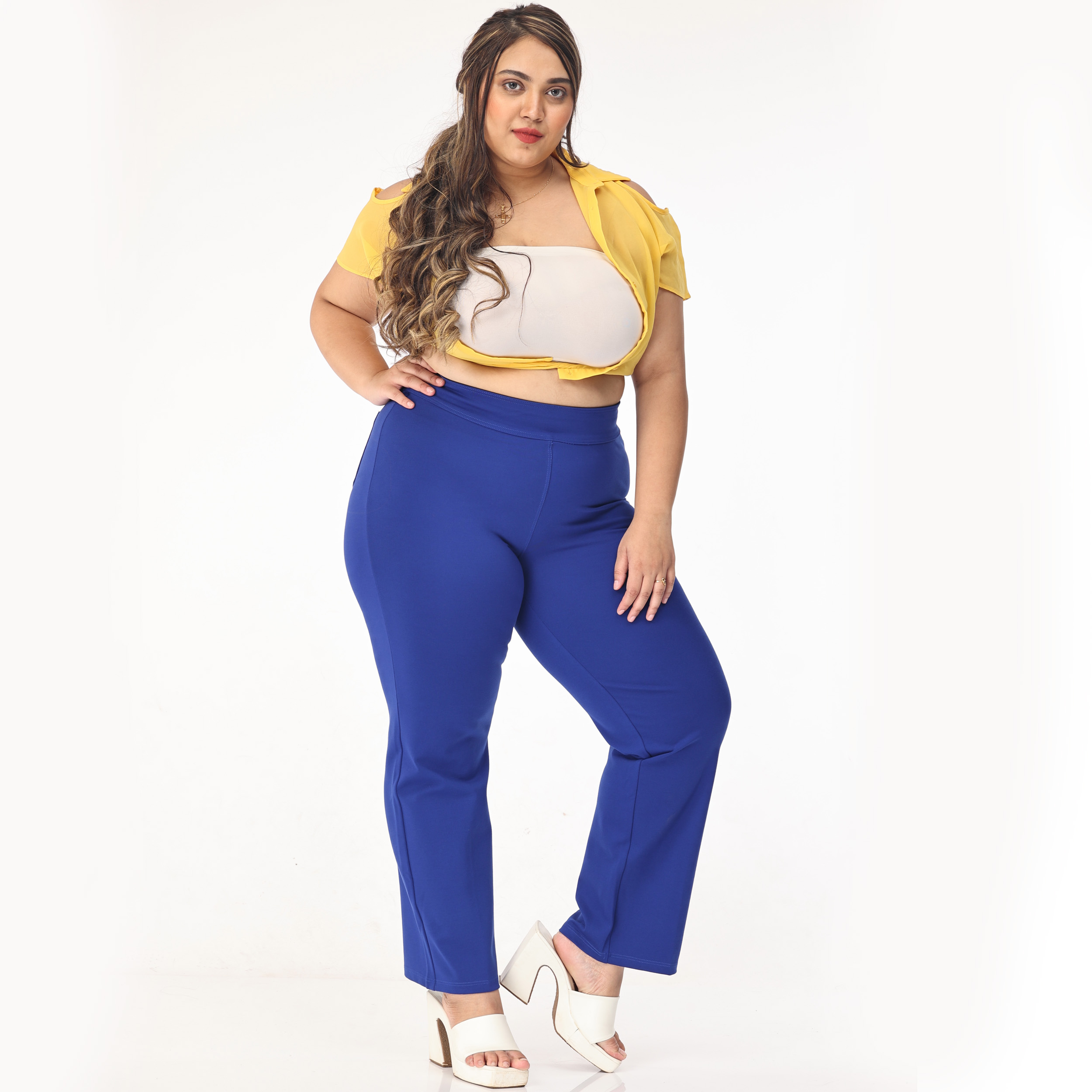 royal blue trousers womens