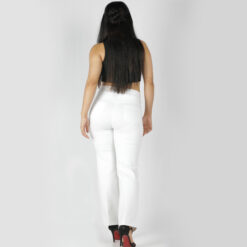 White pants for women – Tummy tucker straight leg-2 back pockets