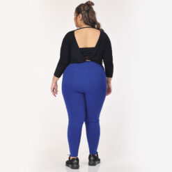 Royal blue jegging Women plus size compression pant 2 bk pkts