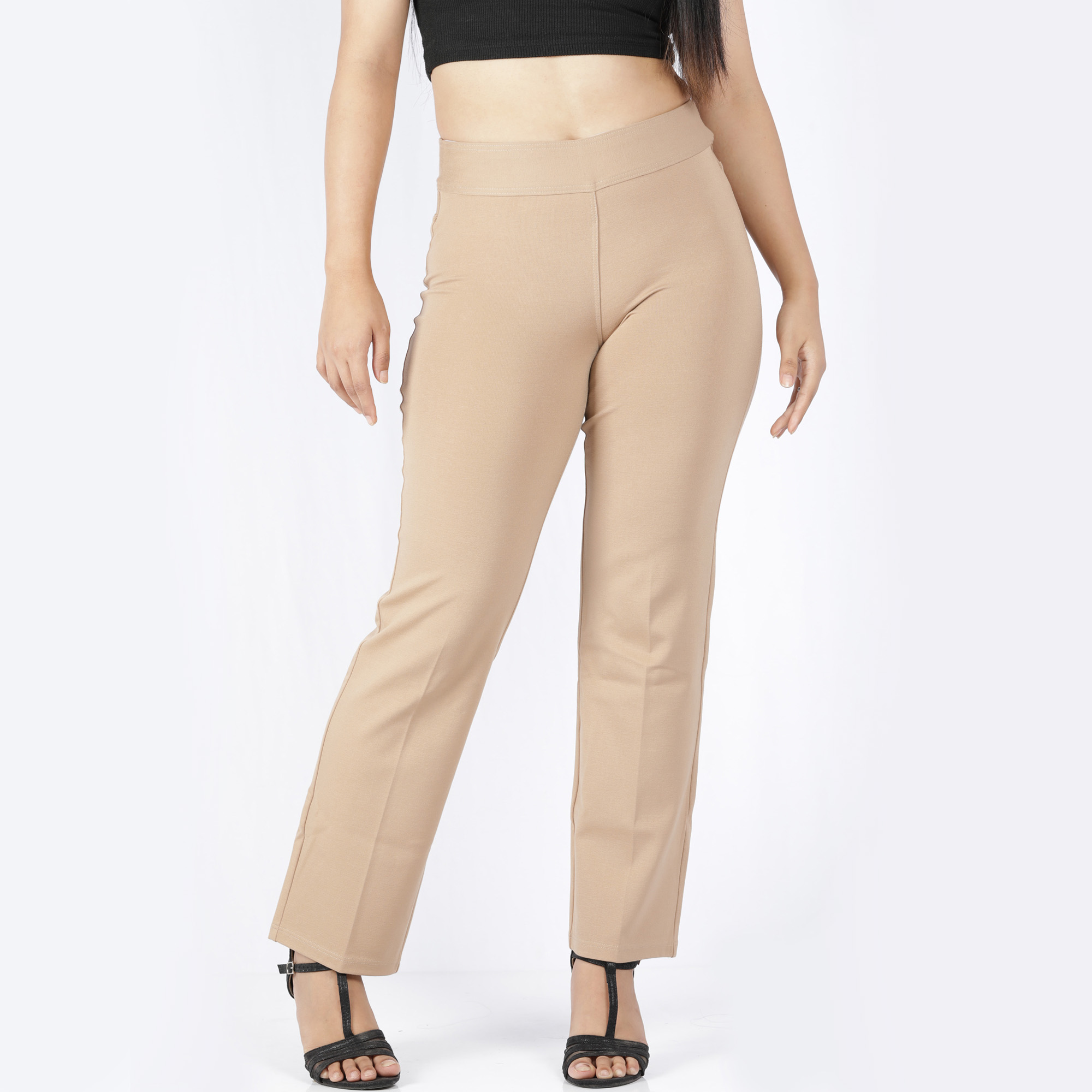 BELORE SLIMS Slim Fit Women Khaki Trousers - Buy BELORE SLIMS Slim