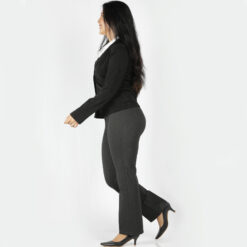 Charcoal grey pants women’s – Tummy tucker straight leg-2 bk pkts