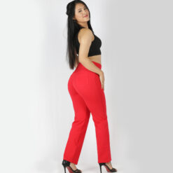 Red pants for women – Tummy tucker straight leg – 2 back pockets