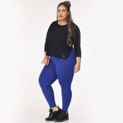 Royal blue jegging Women plus size compression pant 2 bk pkts