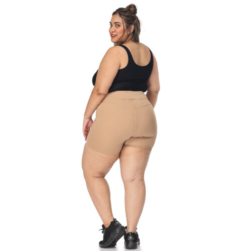 Khaki shorts for women shape wear with 2 back pockets - Image 2