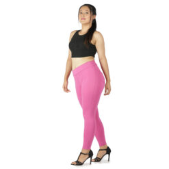Pink jeggings for women Compression pant 2 back pockets
