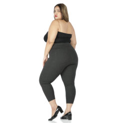 Charcoal grey capris women gym wear High waist 2 back pockets