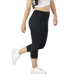 Navy blue capris for women gym wear Low rise