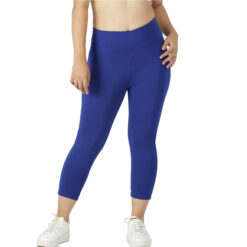Royal blue capris for women gym wear Low rise