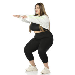 Black capris women gym wear High waist 2 back pockets