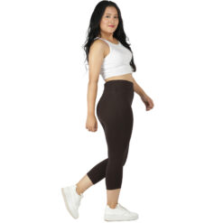 brown capris for women