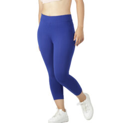 Royal blue capris for women gym wear Low rise