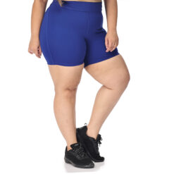 Royal blue shorts women -Plus size active shapewear-2bk pockets