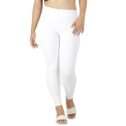 White jeggings for women Compression pant 2 back pockets
