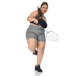 Grey shorts for women – Active shape wear – 2 back pockets