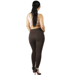 Brown jeggings for women Compression pant 2 back pockets