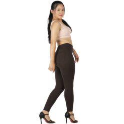 Brown jeggings for women Compression pant 2 back pockets